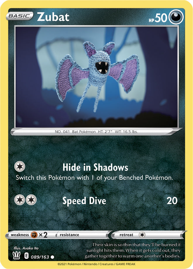Zubat #89/163 Common - Battle Styles Pokemon card