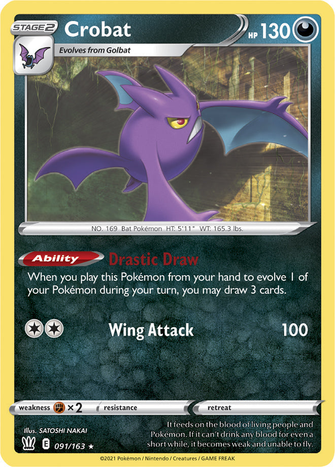 Crobat #91/163 Holo Rare - Battle Styles Pokemon card