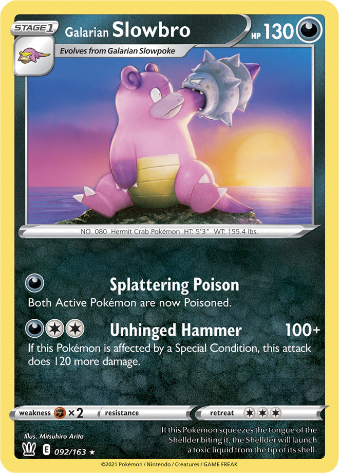 Slowbro #92/163 Rare - Battle Styles Pokemon card