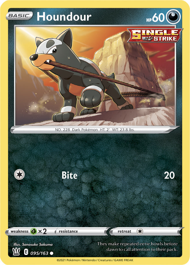 Houndour #95/163 Common - Battle Styles Pokemon card