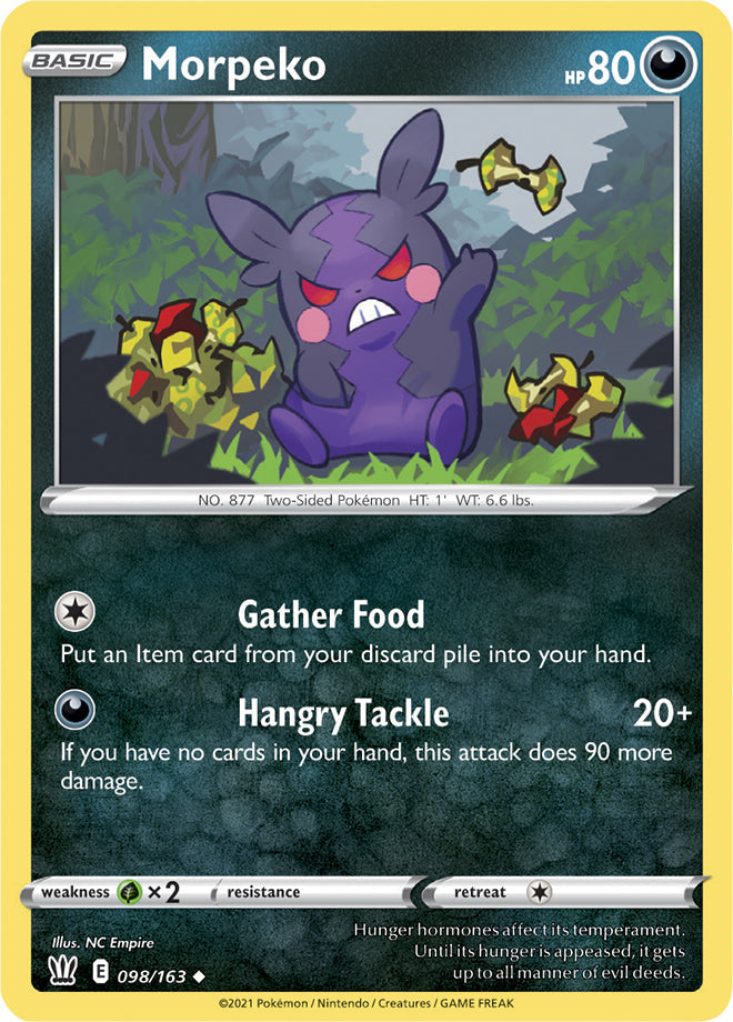 Morpeko #98/163 Uncommon - Battle Styles Pokemon card