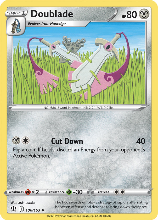 Doublade #106/163 Uncommon - Battle Styles Pokemon card