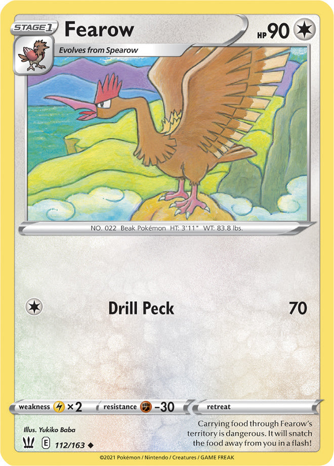 Fearow #112/163 Uncommon - Battle Styles Pokemon card