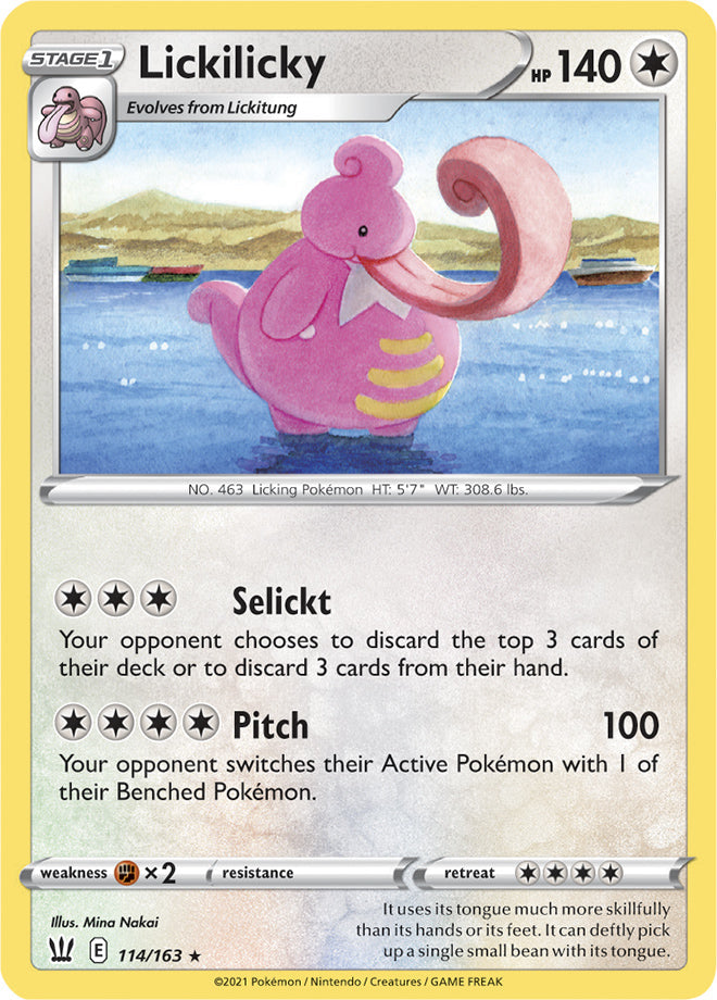 Lickilicky #114/163 Rare - Battle Styles Pokemon card