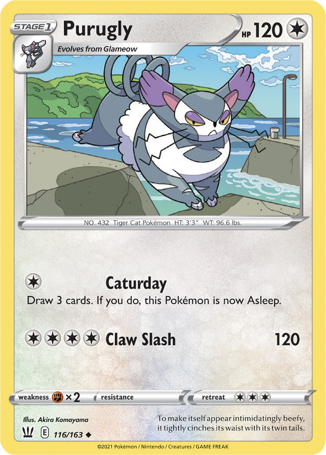 Purugly #116/163 Uncommon - Battle Styles Pokemon card