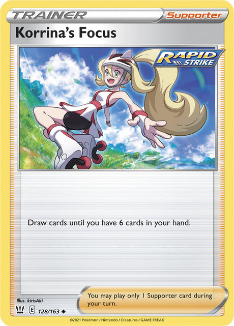 Pokemon Battle Styles Korrina's Focus [Reverse Foil] #128
