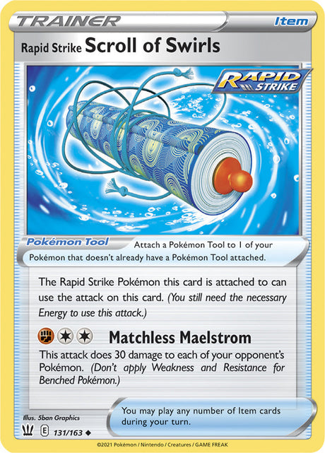 Pokemon Battle Styles Rapid Strike Scroll of Swirls #131