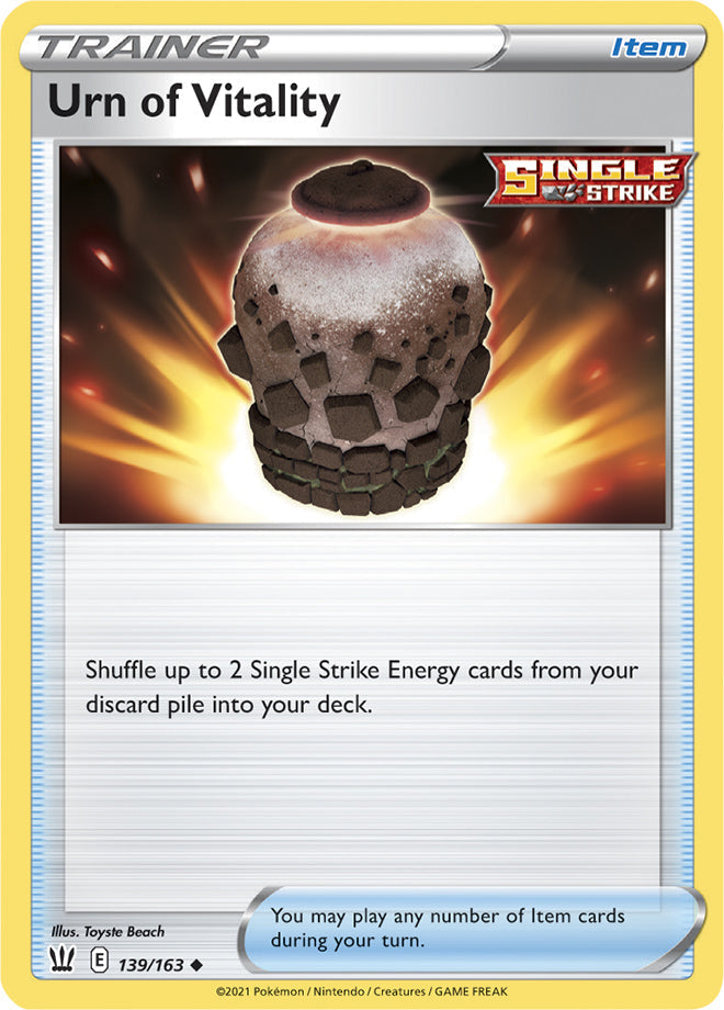 Urn of Vitality #139/163 Uncommon - Battle Styles Pokemon card