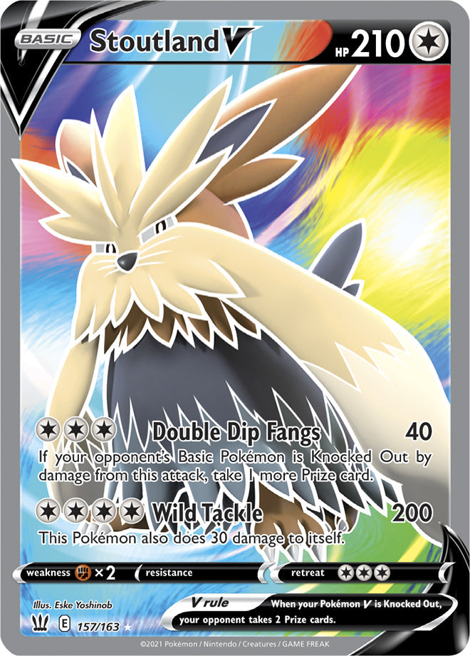 Stoutland #157/163 Ultra Rare - Battle Styles Pokemon card