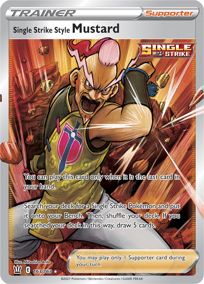 Mustard #163/163 Ultra Rare - Battle Styles Pokemon card