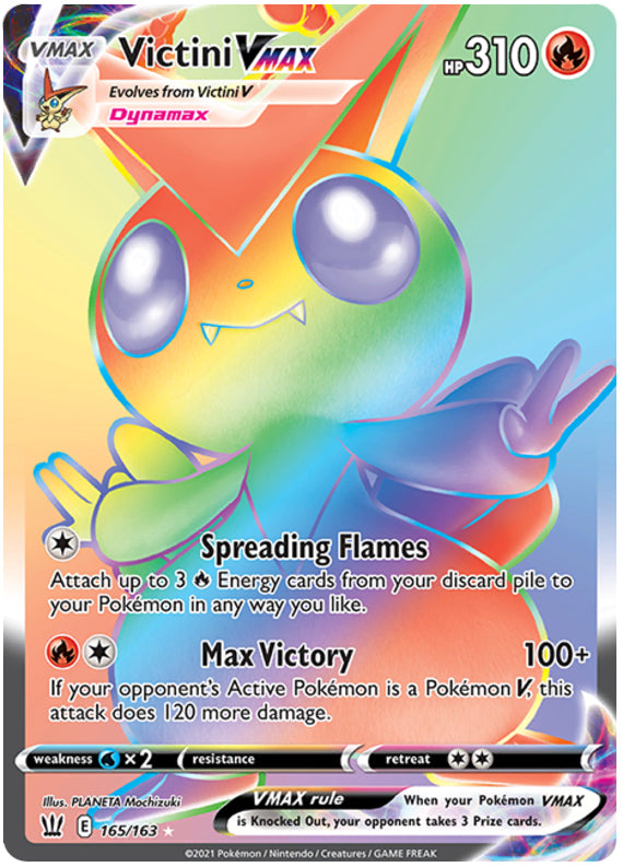 Victini #165/163 Secret Rare - Battle Styles Pokemon card