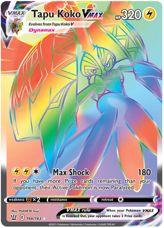 Tapu Koko #166/163 Secret Rare - Battle Styles Pokemon card