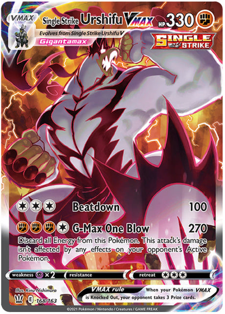 Pokemon Battle Styles Single Strike Urshifu VMAX #168