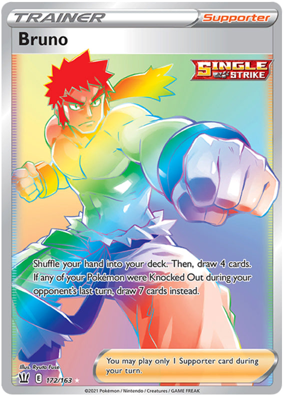 Bruno #172/163 Secret Rare - Battle Styles Pokemon card
