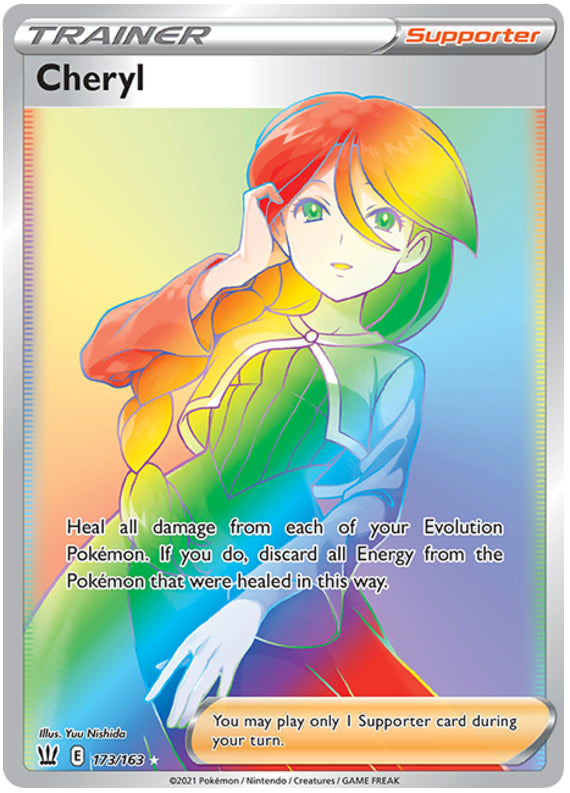 Cheryl #173/163 Secret Rare - Battle Styles Pokemon card