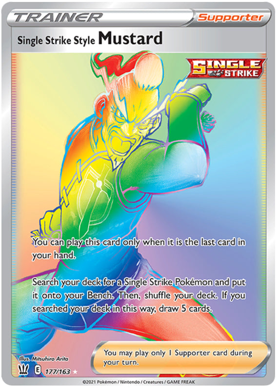 Mustard #177/163 Secret Rare - Battle Styles Pokemon card