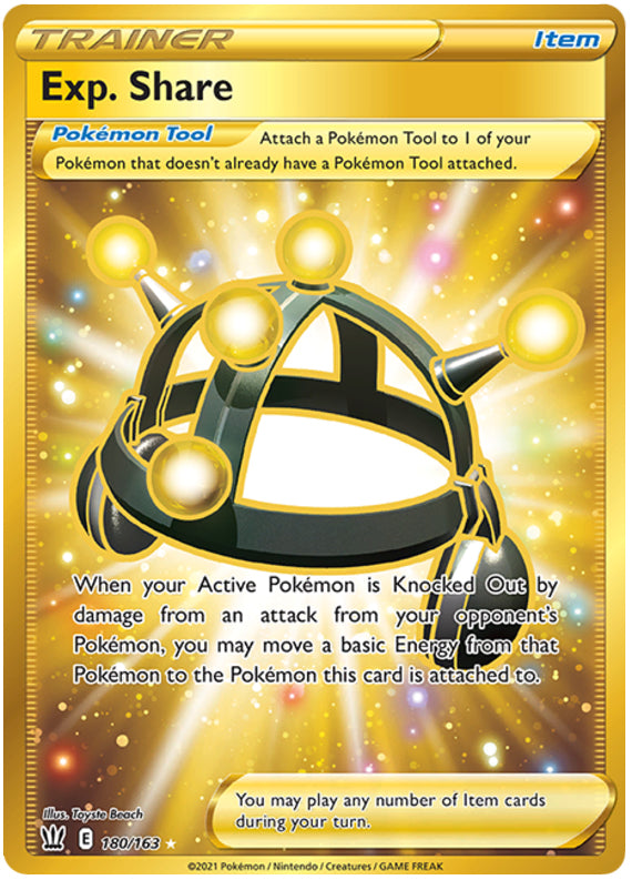 Exp. Share #180/163 Secret Rare - Battle Styles Pokemon card