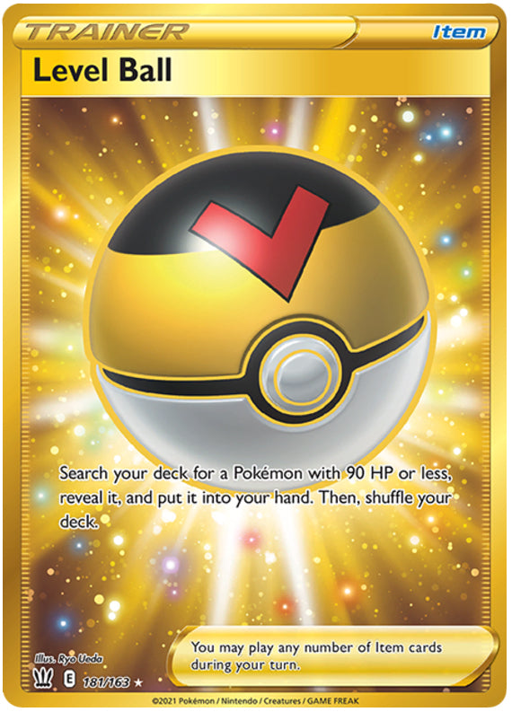 Level Ball #181/163 Secret Rare - Battle Styles Pokemon card