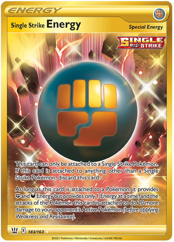Single Strike Energy #183/163 Secret Rare - Battle Styles Pokemon card