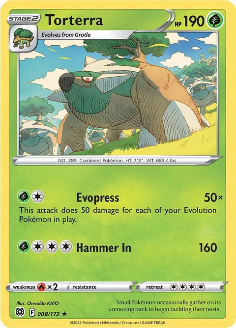 0008 Torterra Holo Rare Brilliant Stars