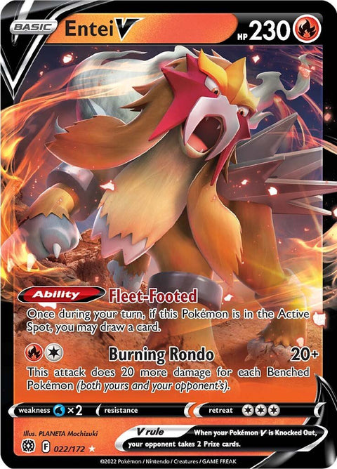 0022 Entei Ultra Rare Brilliant Stars
