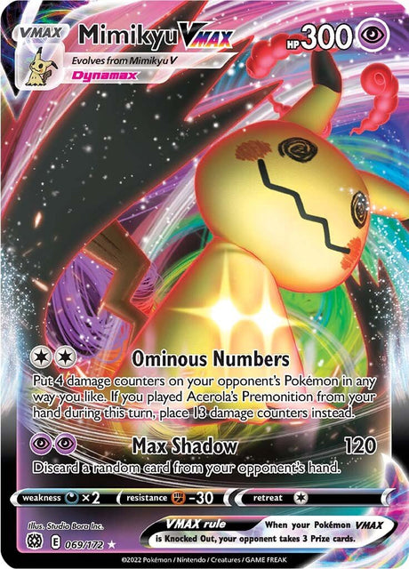 Pokemon Brilliant Stars Mimikyu VMAX #69