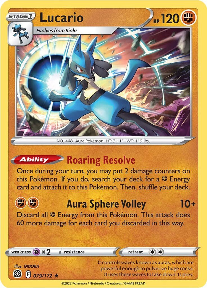 0079 Lucario Holo Rare Brilliant Stars