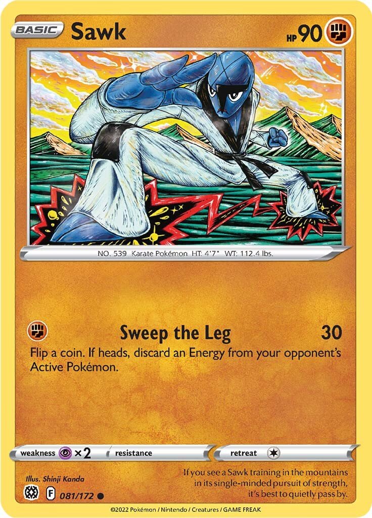 Pokemon Brilliant Stars Sawk #81 – The Hobby Bin