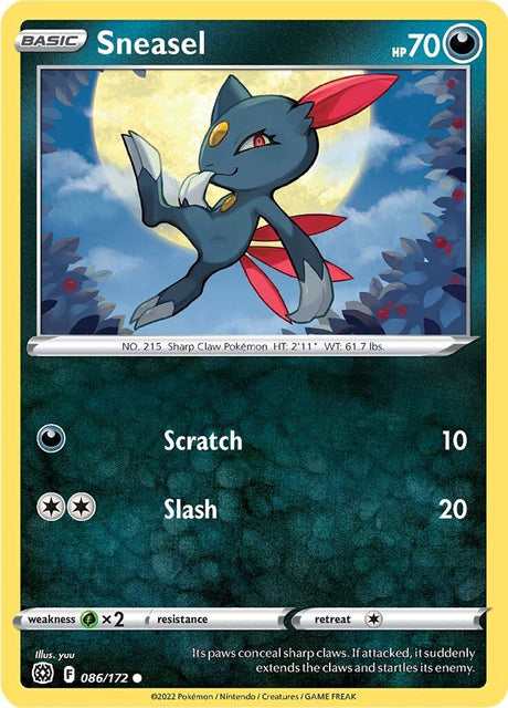 Pokemon Brilliant Stars Sneasel #86