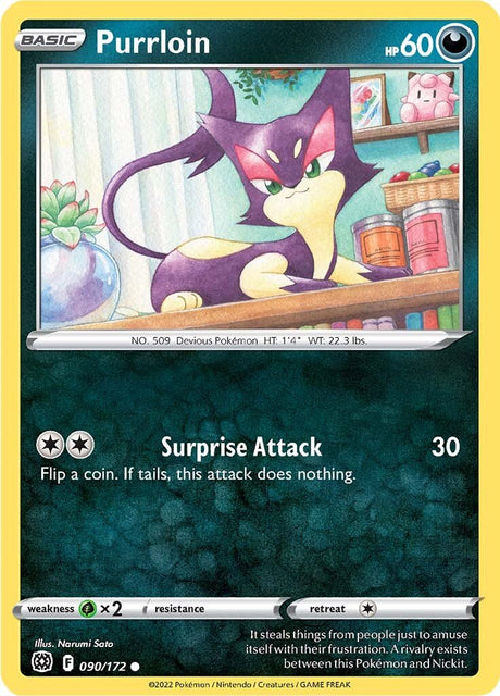 Pokemon Brilliant Stars Purrloin #90