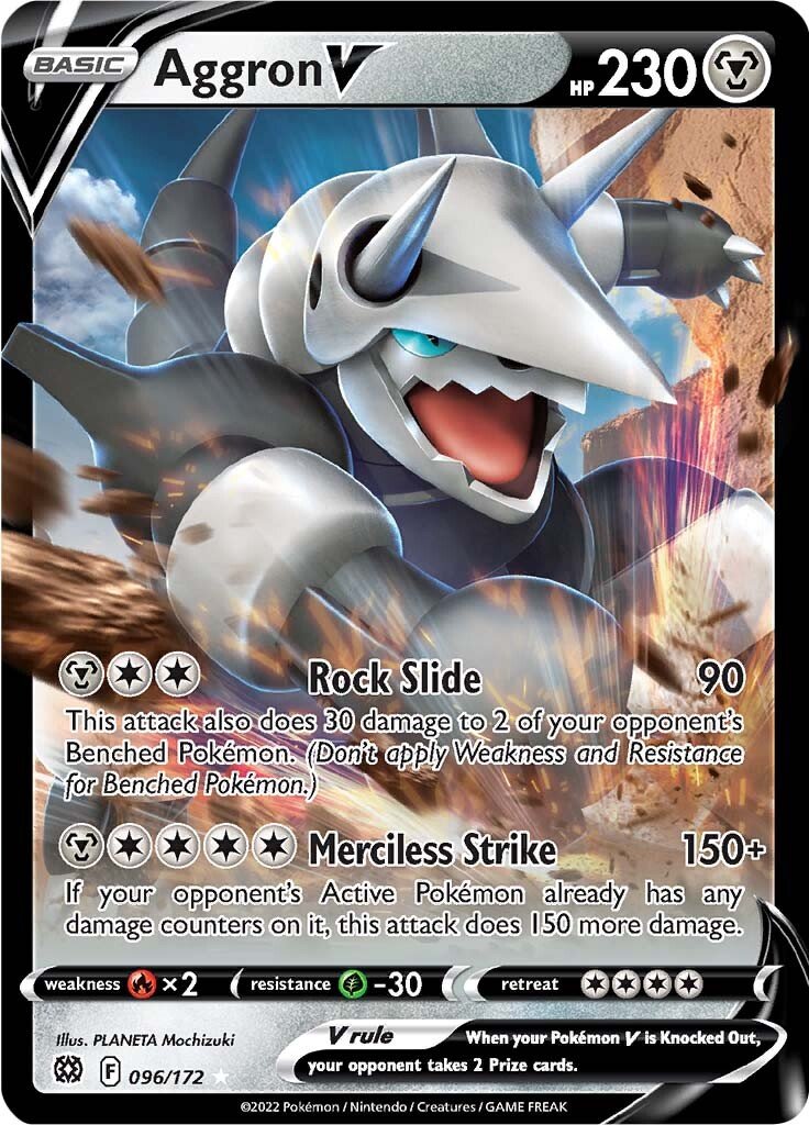 Pokemon Brilliant Stars Aggron V #96