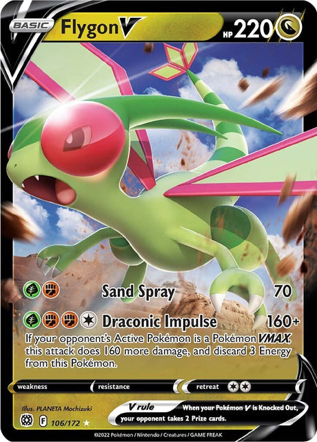 Pokemon Brilliant Stars Flygon V #106