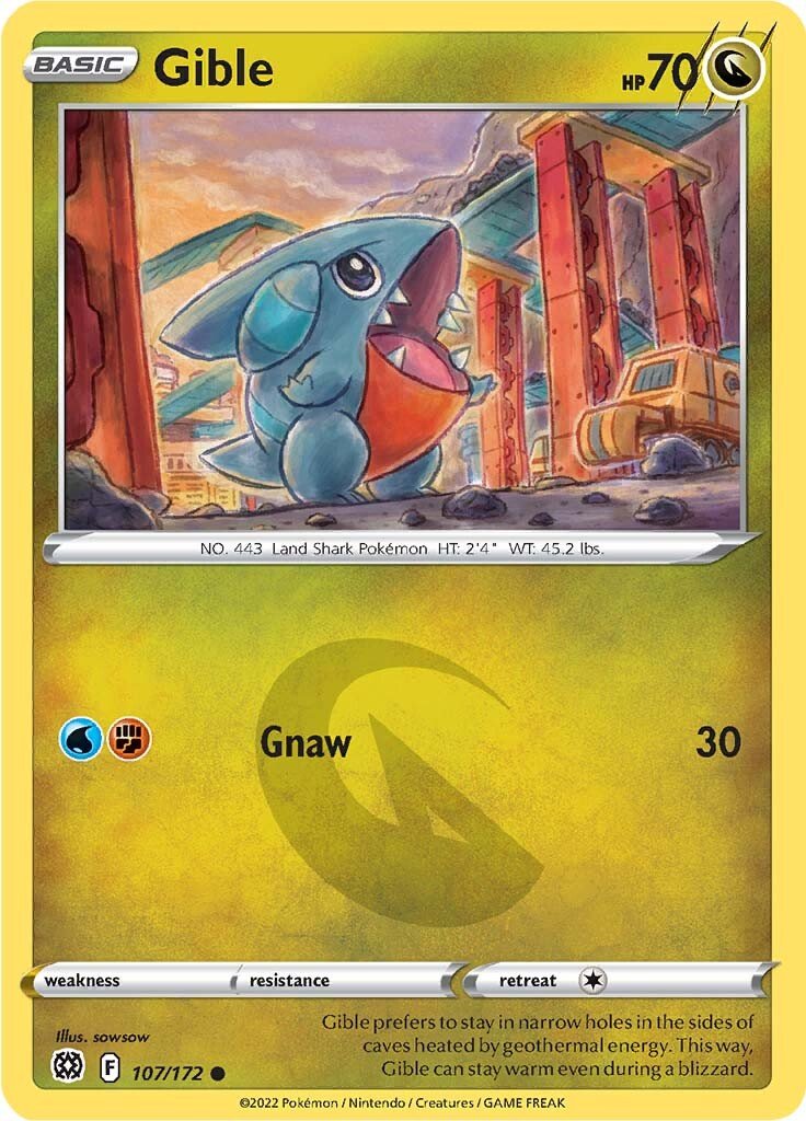 Pokemon Brilliant Stars Gible #107