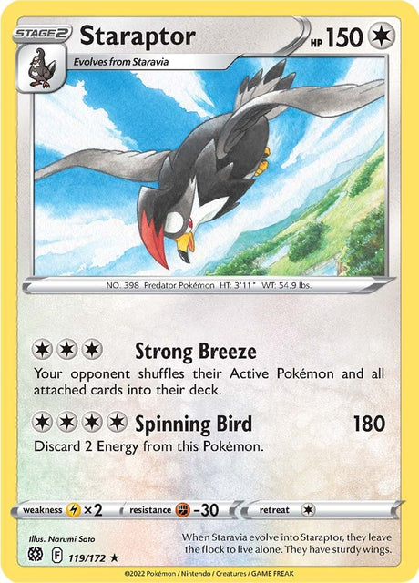 Pokemon Brilliant Stars Staraptor #119