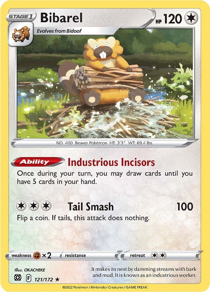 0121 Bibarel Holo Rare Brilliant Stars