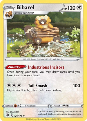 0121 Bibarel Holo Rare Brilliant Stars