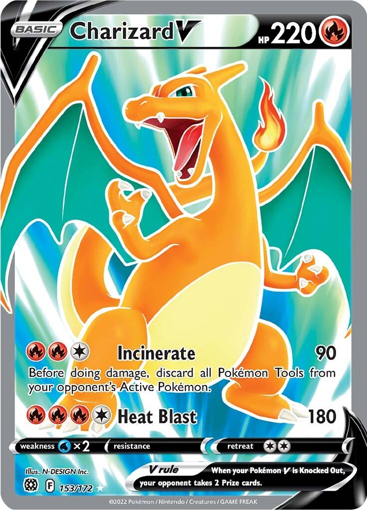 Pokemon Brilliant Stars Charizard V #153