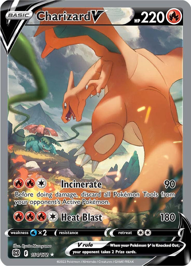 Pokemon Brilliant Stars Charizard V #154