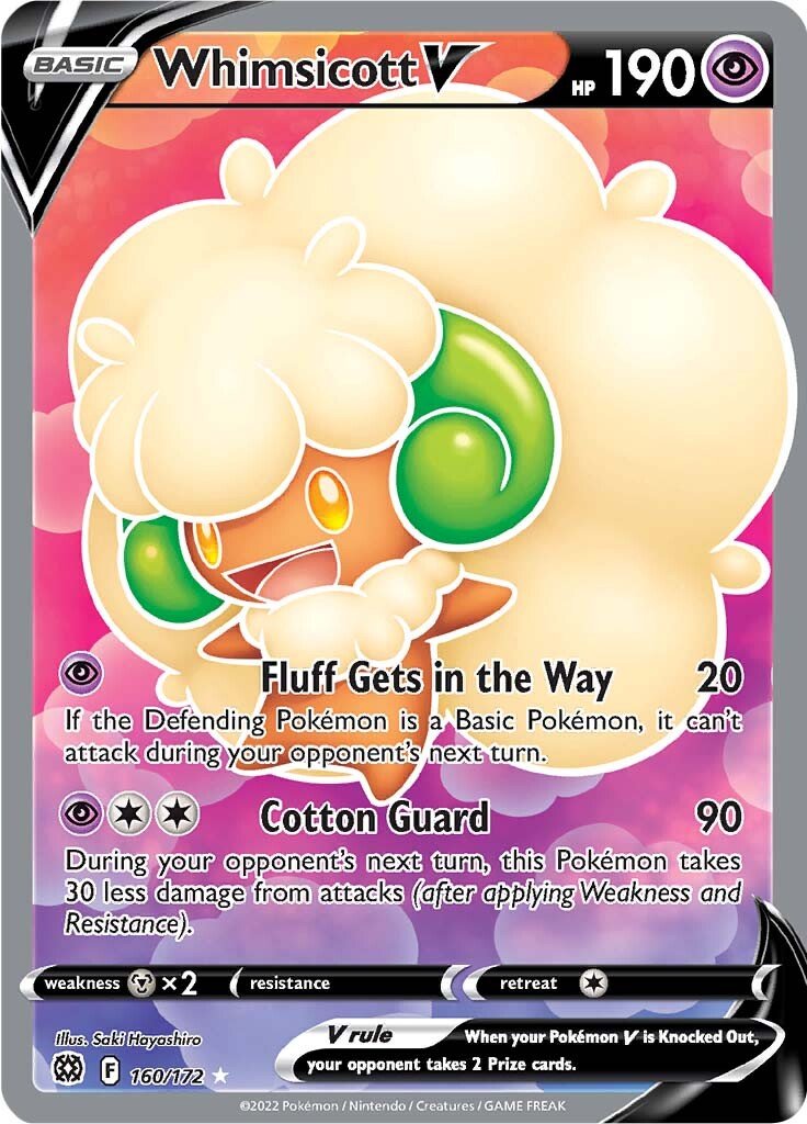 Pokemon Brilliant Stars Whimsicott V #160