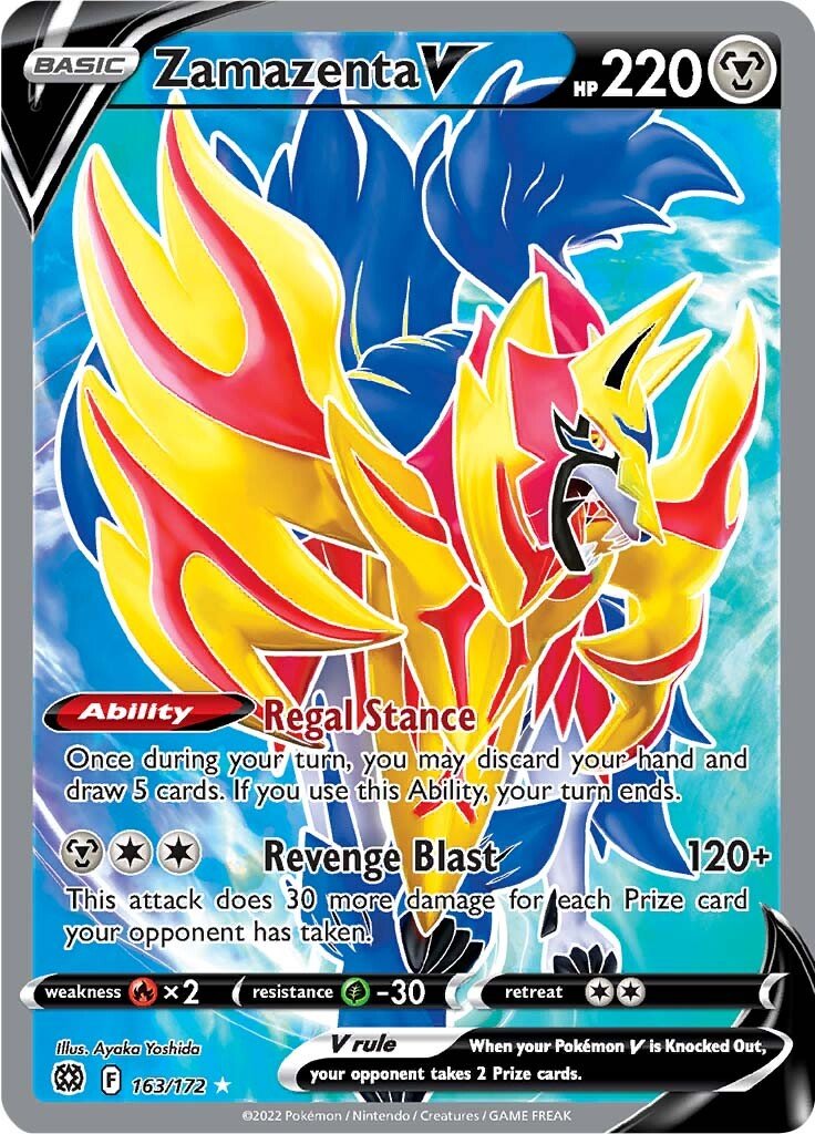 Pokemon Brilliant Stars Zamazenta V #163