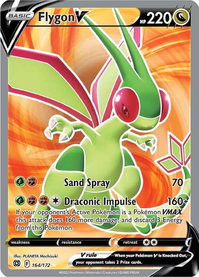 Pokemon Brilliant Stars Flygon V #164