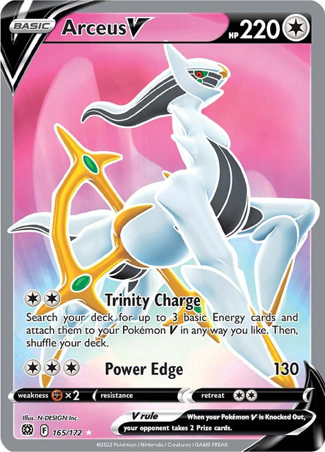 Pokemon Brilliant Stars Arceus V #165