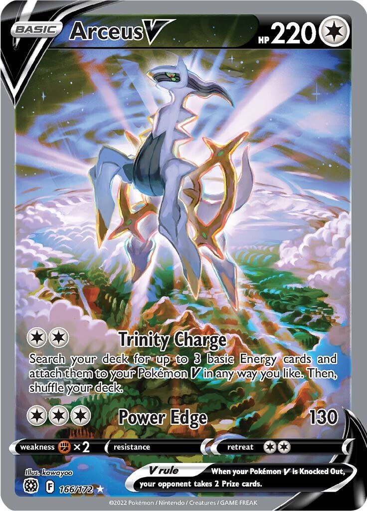 Pokemon Brilliant Stars Arceus V #166