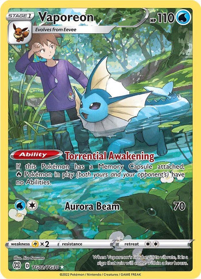 TG02 Vaporeon Ultra Rare Brilliant Stars