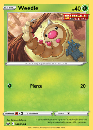 0001 Weedle Common Chilling Reign
