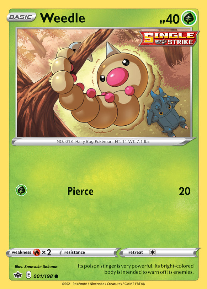 0001 Weedle Common Chilling Reign