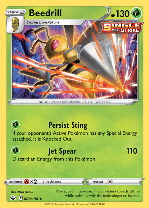 0003 Beedrill Holo Rare Chilling Reign