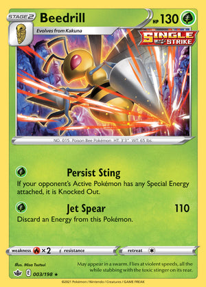 0003 Beedrill Holo Rare Chilling Reign