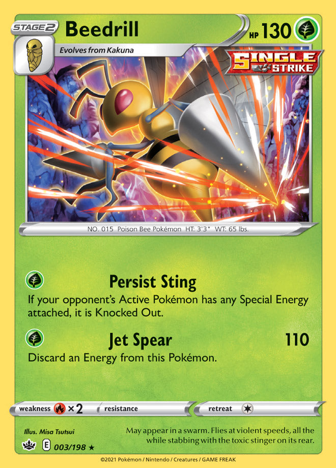 0003 Beedrill Holo Rare Chilling Reign