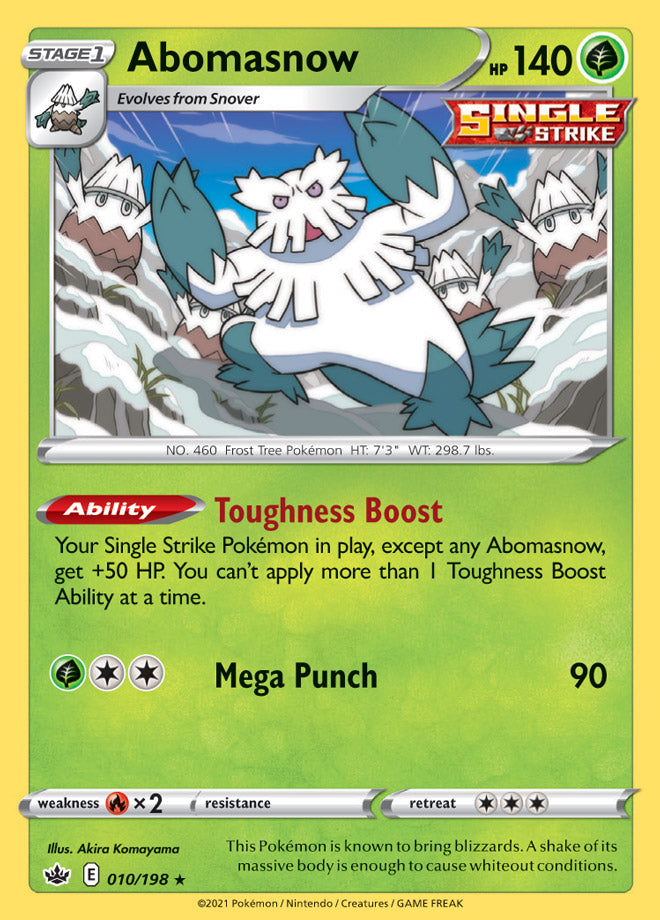 0010 Abomasnow Rare Chilling Reign